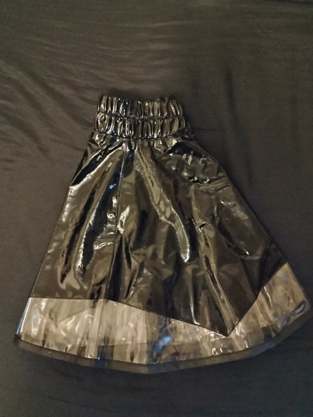 VINTAGE/DEAD STOCK 80s vinyl skirt.